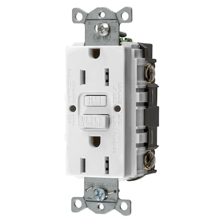 Hubbell Wiring Device-Kellems Ground Fault Products, Commercial Standard GFCI Receptacles, GFRST15WU GFRST15WU